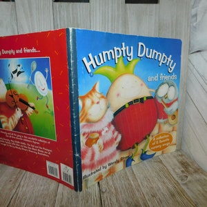 Humpty Dumpty and Friends, By Wendy Straw, Big Paperback Book, Vintage Children&#39;s Book, Kids Book, Gift, Daysgonebytreasures,*y