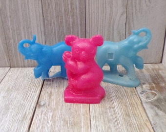 Plastic Zoo Mold Animals, Koala Bear Elephant Vintage Toys Zoo Souvenirs Hogle Zoo Memories Gift Daysgonebytreasures *