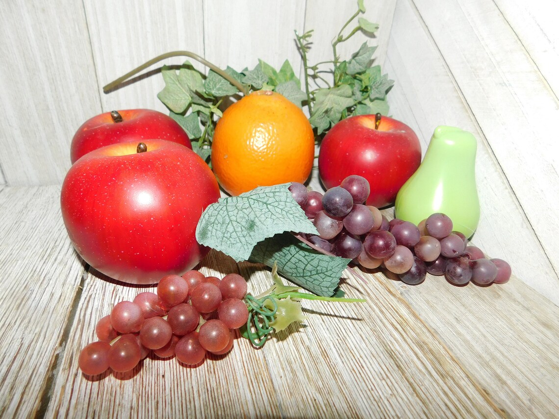 Vintage Fake Fruit Vintage Table Décor Plastic Fruit Etsy