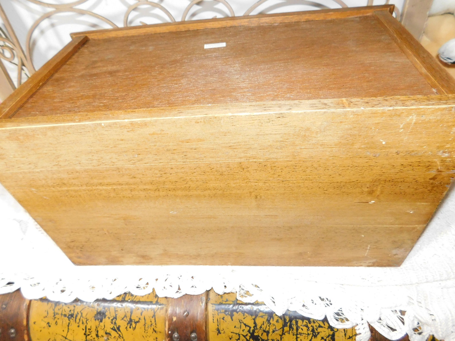 Vtg Bread Box Oak Country Bread Box Farm House Decor Etsy