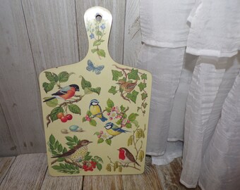 Bird Bead Board, Made in England Bird, Wild Birds, Kitchen Decor, Kitschy Decor, Small Thin Bread Board Gift Memories Daysgonebytreasures *