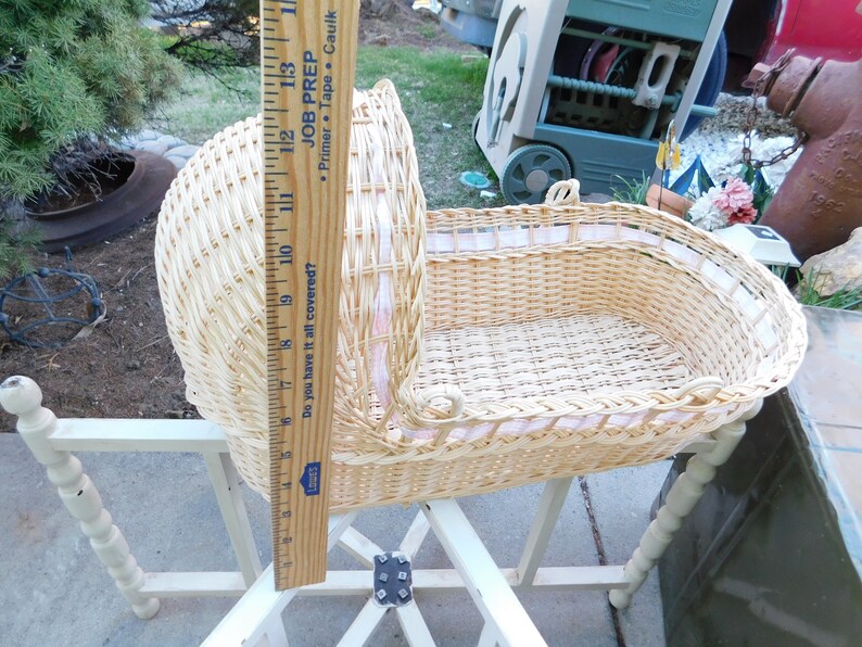 Vintage Doll Wicker Baby Basket Vintage Wicker Doll Bed Etsy