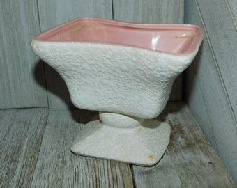 Vtg Royal Windsor Pink + White Spattered white Glaze Planter, Vintage Home Decor, Cottage chic, Soap Dish, Country Decor, Farmhouse Decor,*