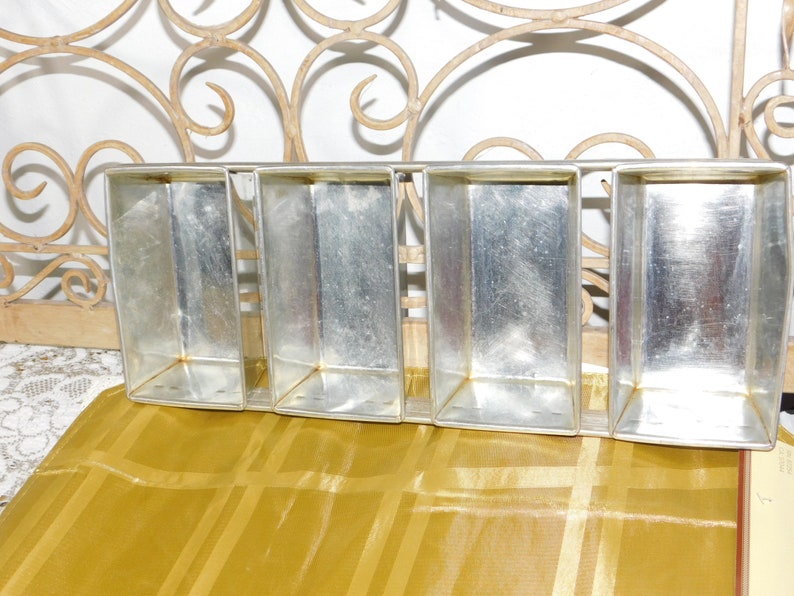 Attached Mini Bread Loaf Pans, Mini Bread Loaf Pan, Bread Loaf Pan, Vintage Kitchen,: s*
