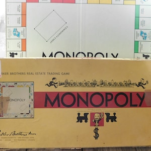 Vtg  Monopoly Game Board Or Box , Divided Tray, ONLY Replacement Game Pieces Crafts Home Decor,  Memories, Gift Daysgonebytreasures
