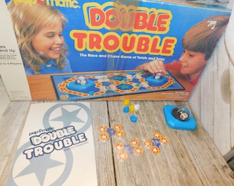 Vintage Double Trouble 1987, GAME PIECES ONLY, Game Pieces, Crafts, Prop, Game Replacement Pieces, Memories,  Daysgonebytreasures **