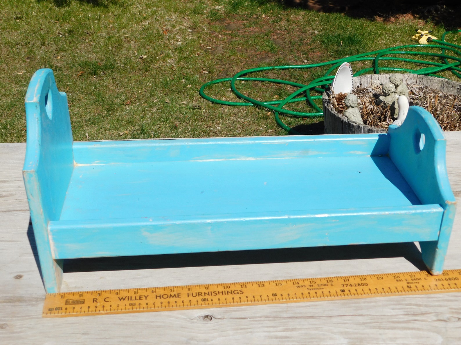 Vintage Wooden Doll Bed Long Doll Bed Vintage Doll Etsy