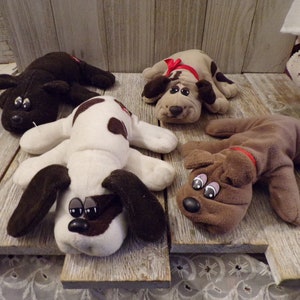 Pound Puppies Plush Dogs, Small Vtg Plush Animals Vtg Stuffed Animals, Vtg Toys, Memories, Gift, Prop, Daysgonebytreasures *y