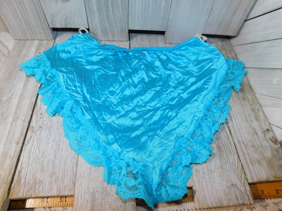 Vtg Lingerie Satin lace Bottoms Night Gown Bottom… - image 1