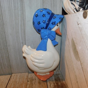 Goose  Wall Hanging,  Blue White Goose, Country Farm Kitchen, Vintage Kitchen Decor, Memories, Gift, Daysgonebytreasures *