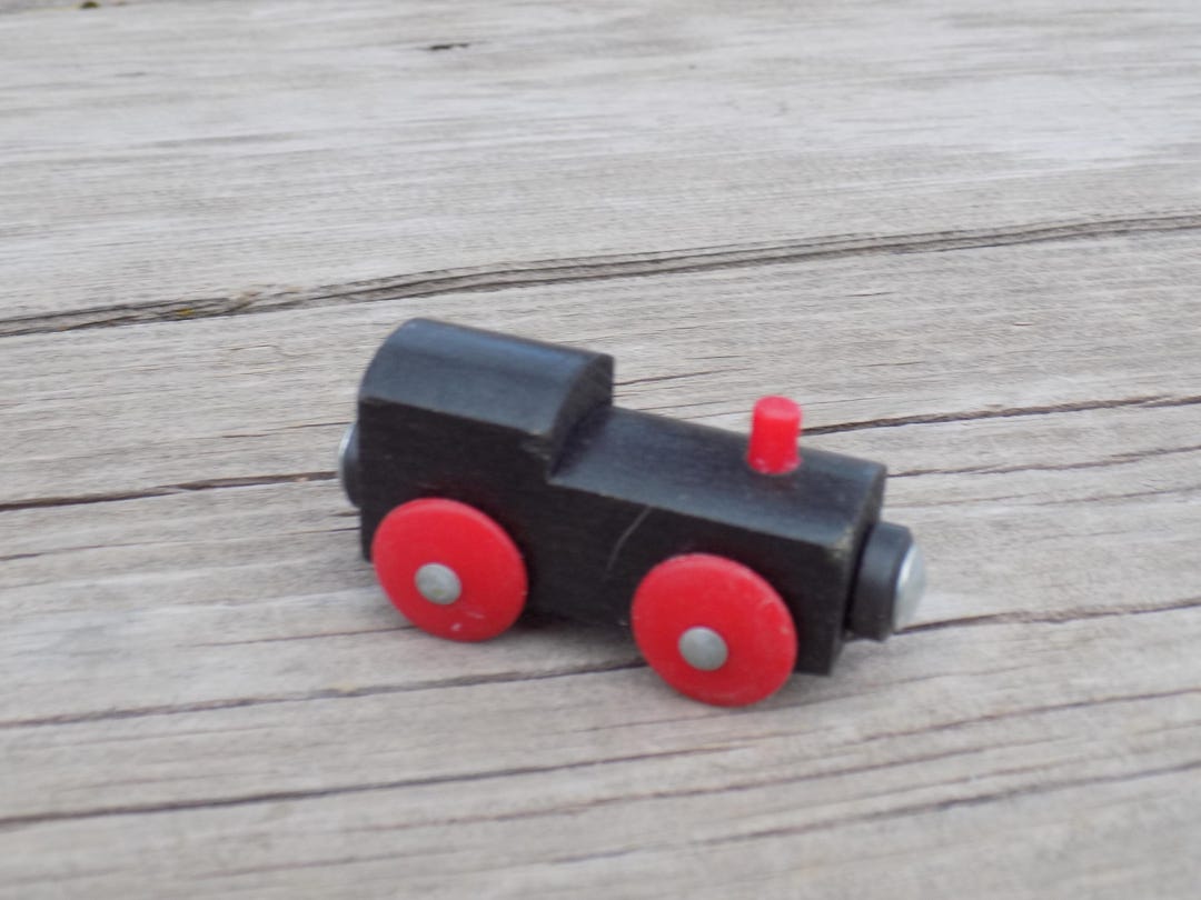 Train Engine, Black Wood, Small Wood Train, Magnetic Train, Pretend ...
