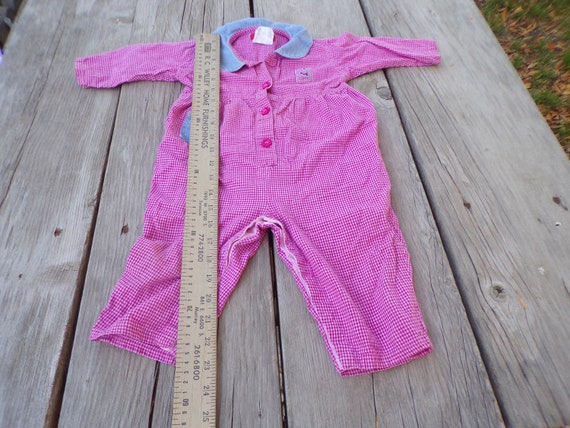 Vtg Spirit  Baby Girl Outfit, Pink Gingham Baby G… - image 8
