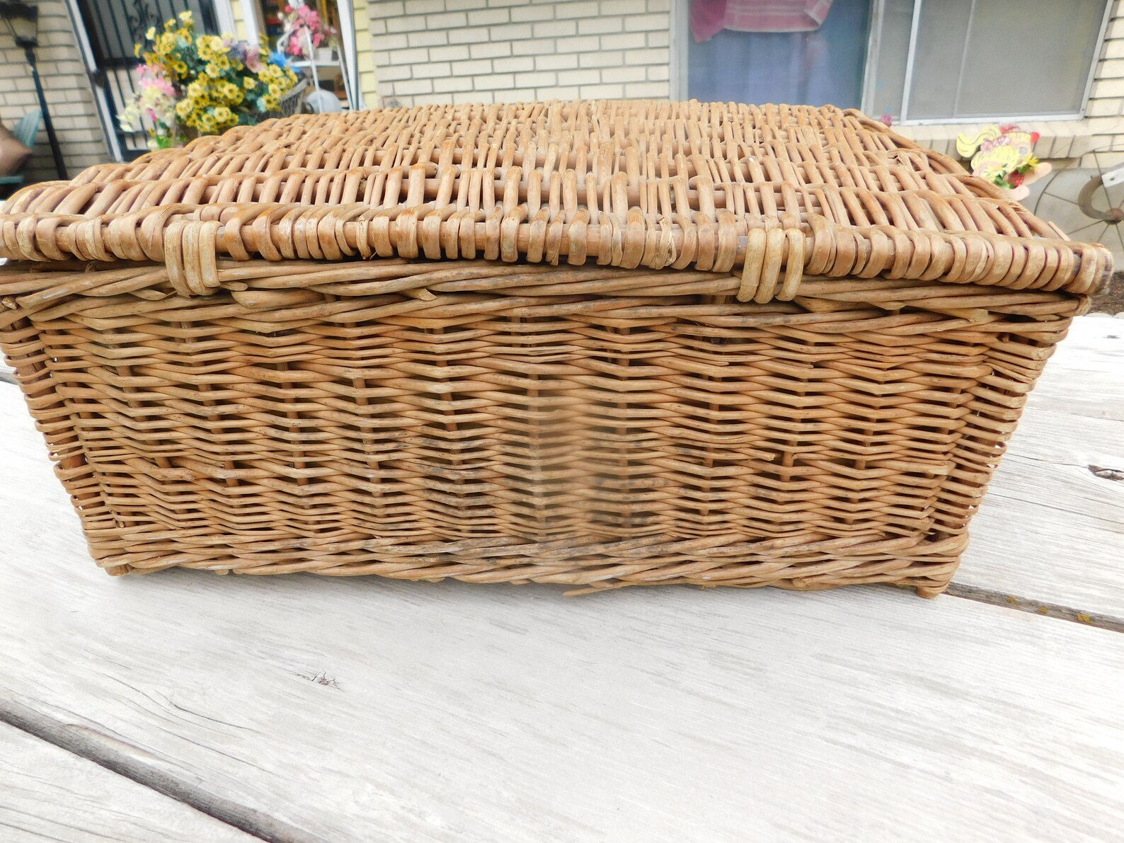 Big Sirram Picnic Basket Vintage Picnic Basket and Dishes Etsy