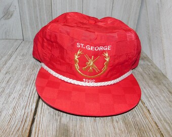 Vtg Red ST GEORGE Imperial Headwear 