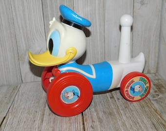 Donald Duck Ring Toss Toy Disney Illco Toys, Vtg Toys, Donald Duck, Rolling Donald Duck, Walt Disney Toys, Memories, Daysgonebytreasures *y