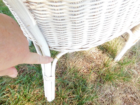 Childs white wicker chair hot sale