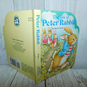 The Tale of Peter Rabbit Board Book 86, Vintage Childrens Book, Toddler Sturdy Book, Preschooler Book, Gift, Prop, Daysgonebytreasures *