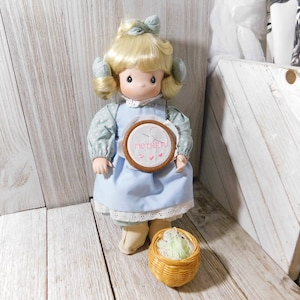 Precious Moments Doll with Doll 1994, Porcelain Precious Moments Doll, Vintage Doll, Gift Memories Daysgonebytreasures  *y