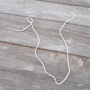 Long White Beaded Necklace, Vtg Bead Necklace, Vtg Jewelry, Women's Jewelry Gift Prop Memories Daysgonebytreasures *y image 2