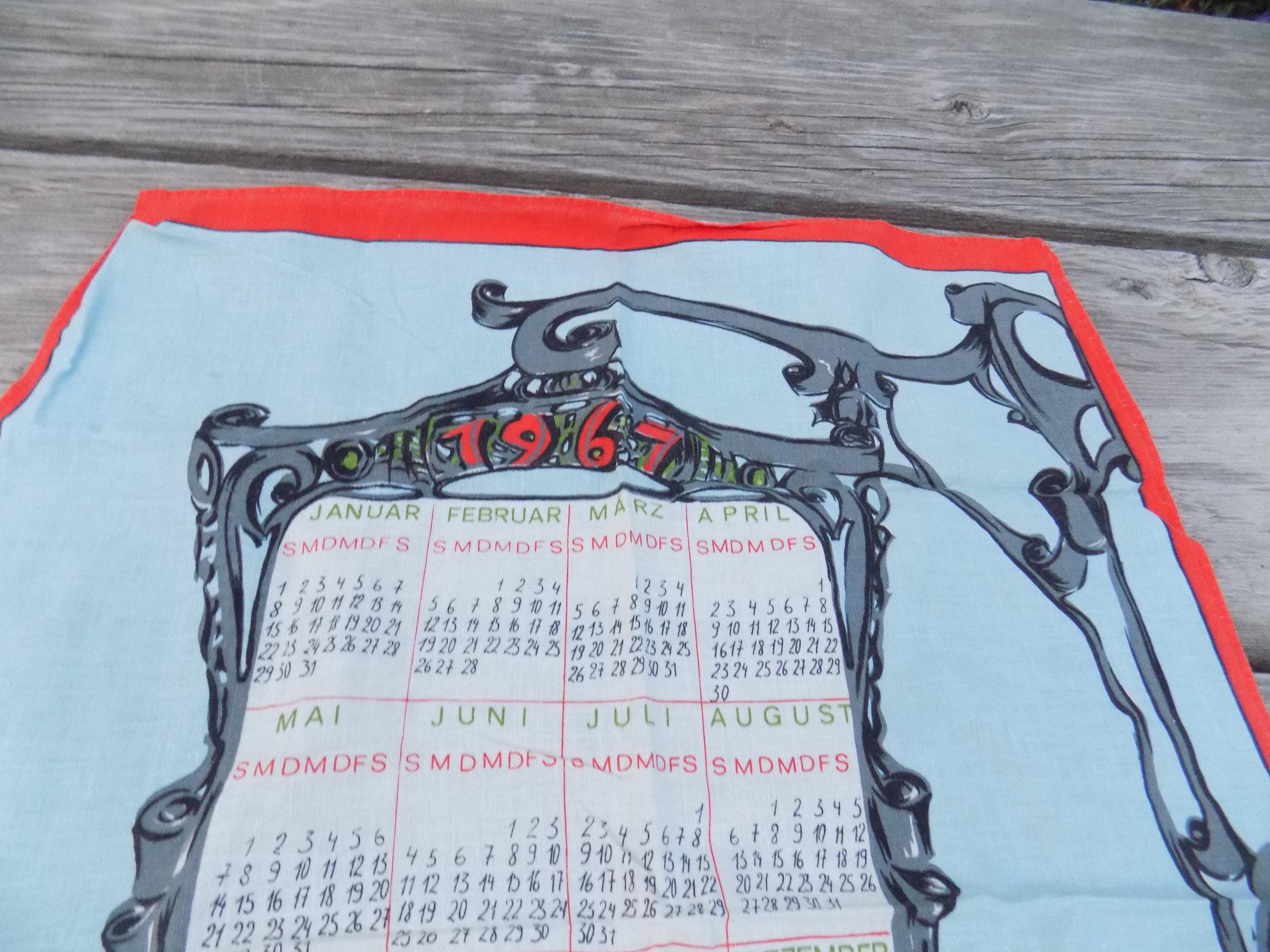 Vintage 1967 Paper Wall Calendar - Etsy
