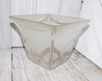 Light Shade Frosted Clear Thick Heavy Glass 2 Available Vtg Light Shade, Vintage Home Decor Lighting Prop Memories Daysgonebytreasures *