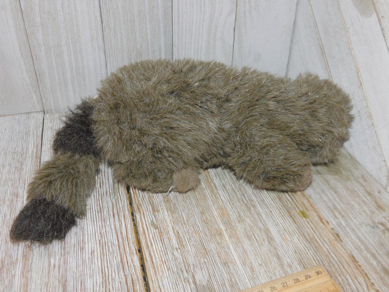 Mapache de peluche vintage, mapache marrón, animal de peluche vintage, juguetes vintage, juguetes de peluche vintage, regalo, accesorio, recuerdos, Daysgonebytreasures * imagen 7