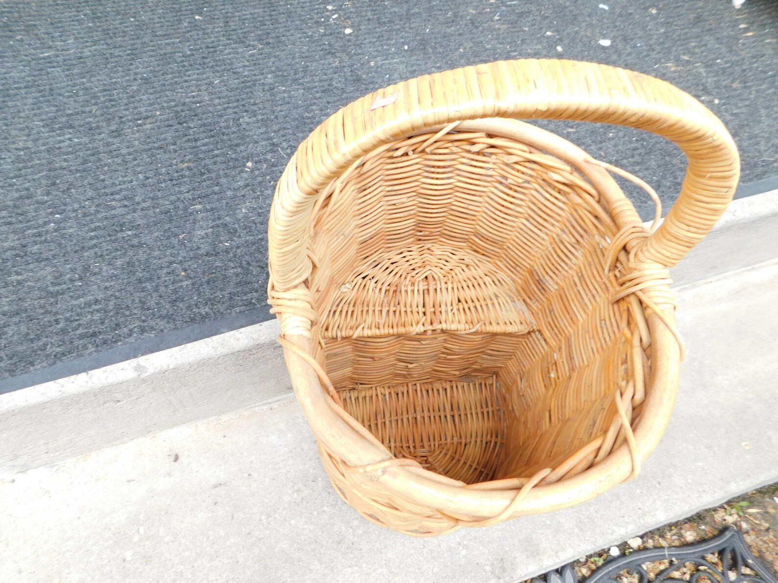 Stair Way Basket Wicker stairway basket Basket Vintage Etsy