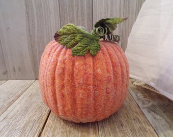 Pumpkin, Vtg Beaded Pumpkin, Micro Beads, Thanksgiving Beaded Fall Decor, Beaded Orange Pumpkin Pumpkin Ornament Daysgonebytreasures *y