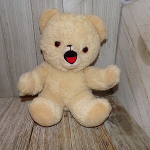Snuggles Bear Teddy Bear, Vtg Teddy Bear, Stuffed Bear, Plushie Bear, Country Decor, Vtg Stuffed Animals Memories Daysgonebytreasures *y