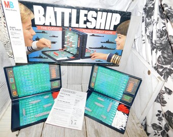 Battle Ship Game Naval Combat Game Milton Bradley 1990, Vtg War Board Game, Vintage Board Game, Game Night, Gift, Daysgonebytreasures
