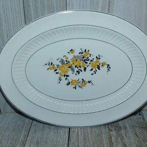 K.T.&K. S V CHINA Platter Pretty yellow Flowers, Vintage Platter, Vintage Dishes, Vtg Kitchen Decor, Vintage Kitchen, Daysgonebytreasures*