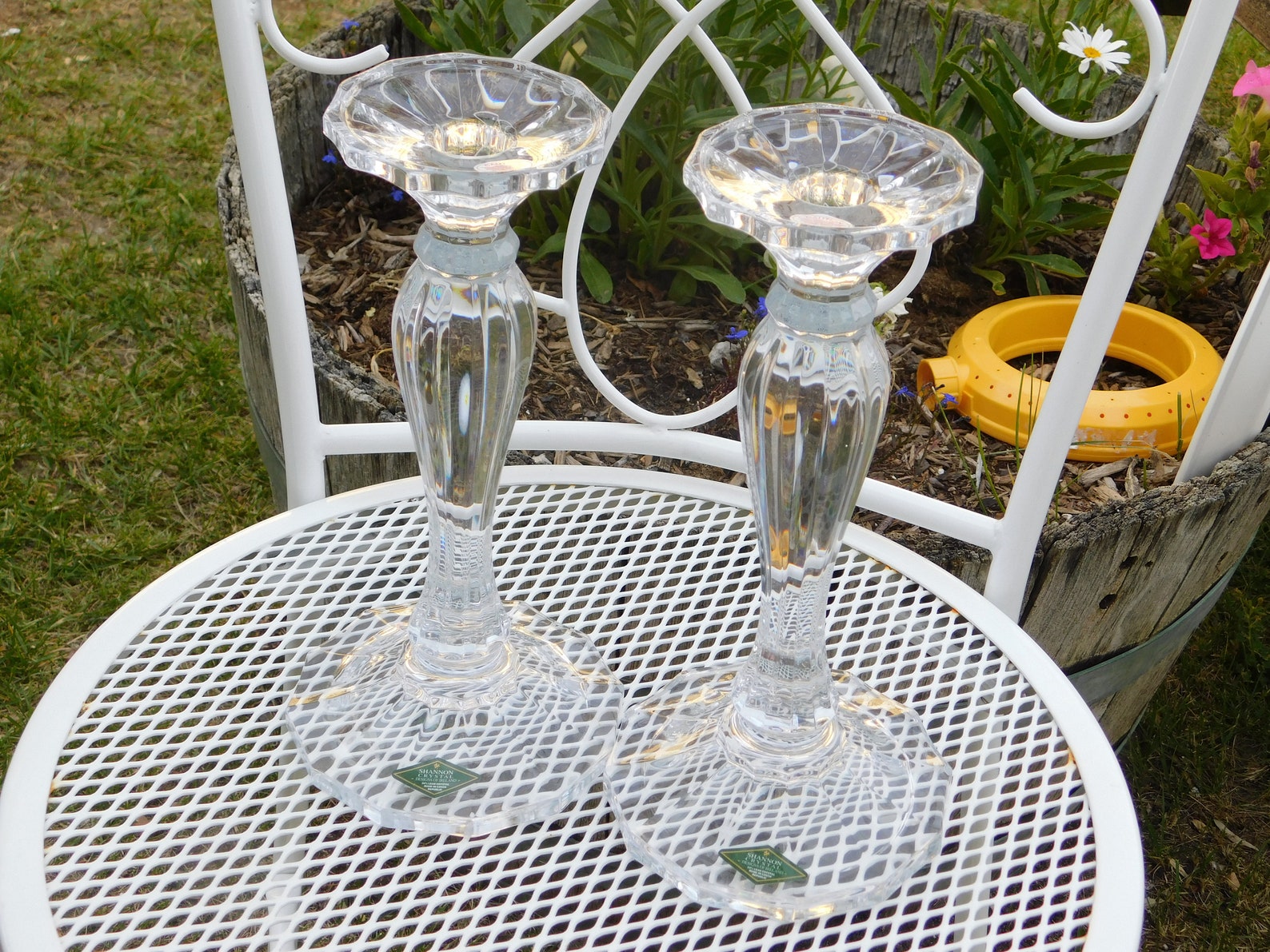 Vintage Godinger 10 in Lead Crystal Candle Stick Holders in Etsy