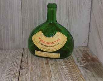 Vtg Spanish Burgundy Red EMPTY Bottle, Vintage Bottle  Small Bottle Vit Home Decor Bar Decor Craft, Memories Gift Prop Daysgonebytreasures *