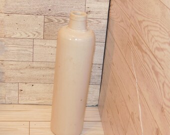 BOTTLE Pottery Vase, Country Farm Home Decor, white Bottle, Memories, Gift, Prop, Daysgonebytreasures  *y