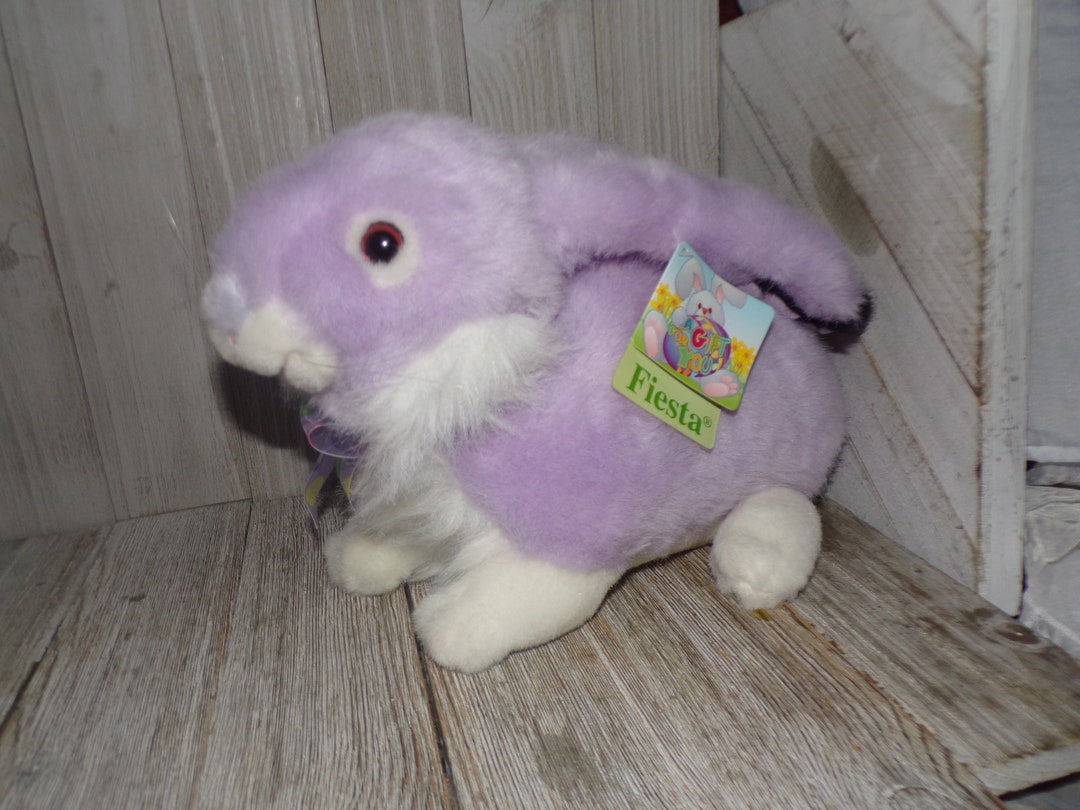 Plush Fiesta Purple Bunny 98 Fiesta Purple Rabbit Spring Vtg Plush Toys ...