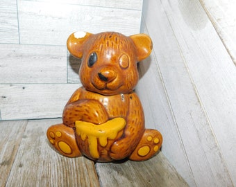 Oso de miel vintage, oso para miel, tarro de miel de oso, almacenamiento de miel, cocina vintage, cocina de casa de campo, recuerdos, tesoros de Daysgoneby *y