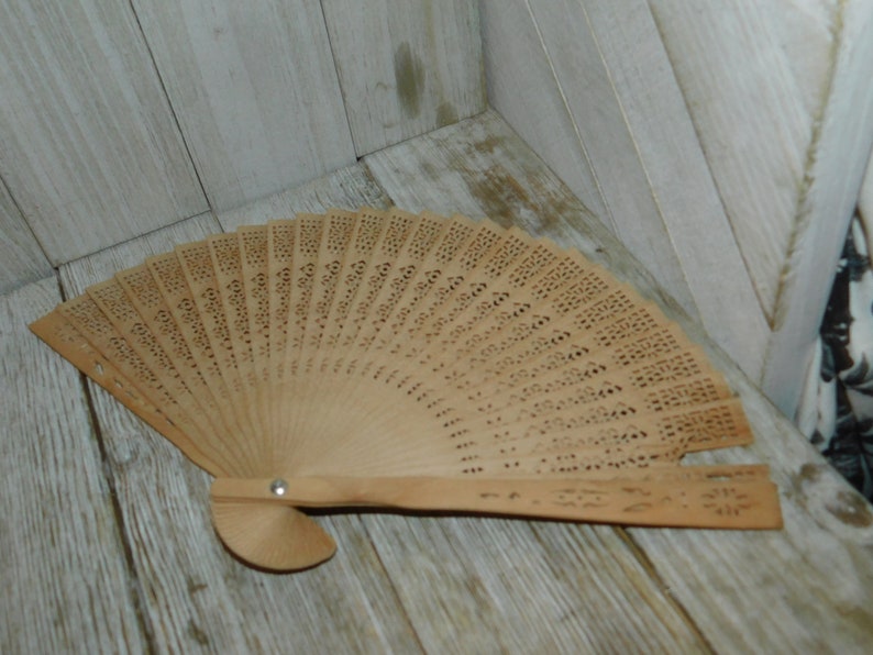 Vintage Hand Fan Plastic Hand Fan Vintage Home Decor Etsy