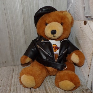 Vtg Hard Rock Café Jointed Teddy Bear, Vtg Teddy Bear Brown Teddy Bear Plush Hard Rock Cafe Bear Plush Bear, Memories Daysonebytreasures *y