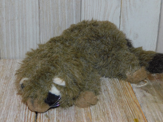 RACCOON Vintage Stuffed Raccoon, Brown Raccoon, Vtg Stuffed Animal, Vtg Toys, Vtg Stuffed Toys, Gift, Prop, Memories, Daysgonebytreasures *