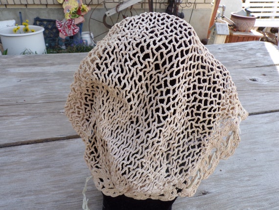 Vtg Ladies Crocheted Hat, Ladies Crocheted Bonnet… - image 6
