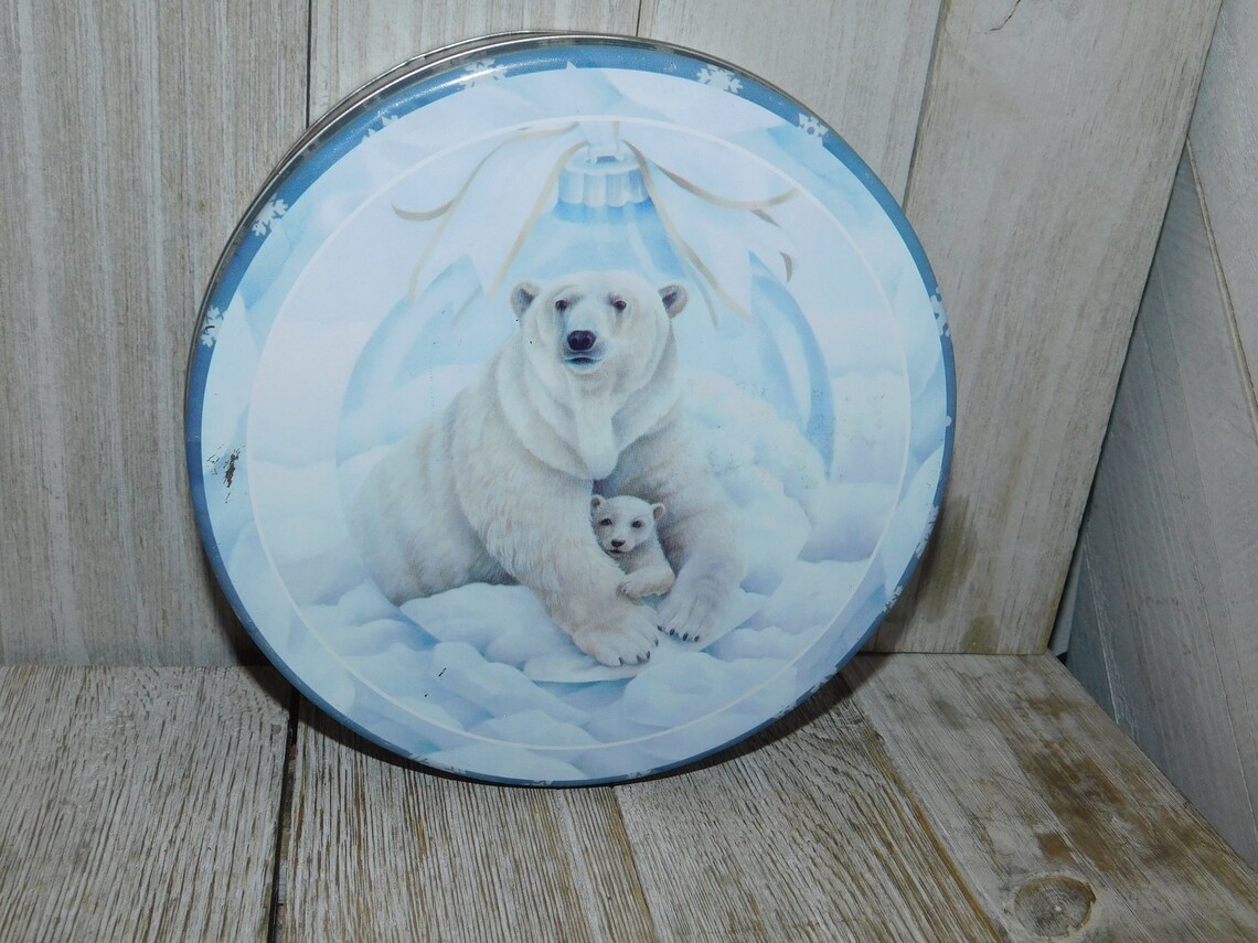 Vintage Polar Bear Tin Can Polar Bear Tin Box Bears Vintage - Etsy