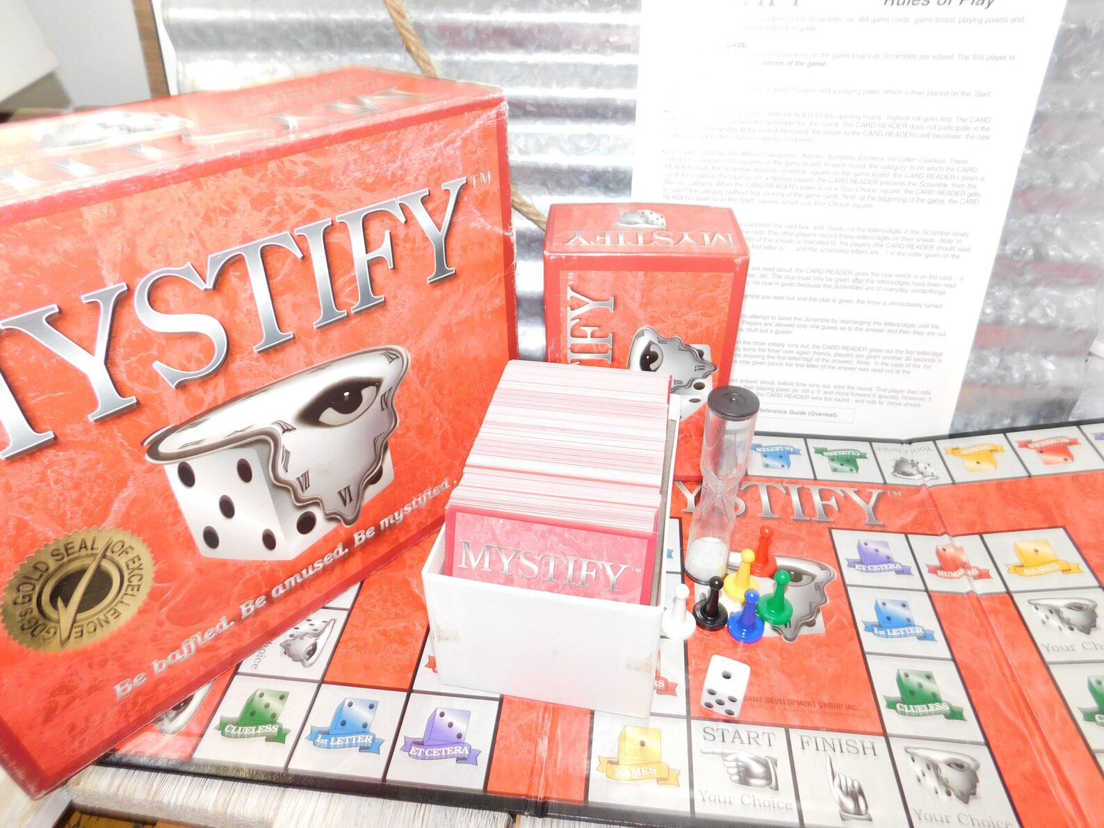 Mystify Board Game Be Baffled Be Amused Be Mystified 1997 Etsy