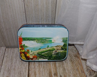 Niagara Fall Small Tin Box, Souvenir Box, Tin Box, Waterfall, Nautical Decor, Storage, Memories, Gift, Prop, Daysgonebytreasures *