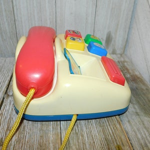 Vtg Fisher Price Ring n Rattle Phone Toy 1998 Works Teaches Colors Sounds Vintage Toys Preschooler Toy Phone Memories Daysgonebytreasure image 6