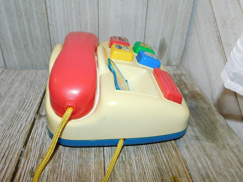 Vtg Fisher Price Ring n Rattle Phone Toy 1998 Works Teaches Colors Sounds Vintage Toys Preschooler Toy Phone Memories Daysgonebytreasure image 6