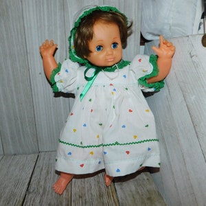 Vintage Baby Doll 14 in Baby Doll, Dark Hair Blue Eyes Baby Doll, Vintage Doll, Vint Baby Doll, Gift Idea, Memories, Daysgonebytreasures *y