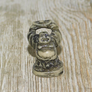 Asian Miniature Vintage Small Celluloid Asian Figurine Man Hat in hands Asian Fisherman Asian Home Decor, Memories  Daysgonebytreasures *y