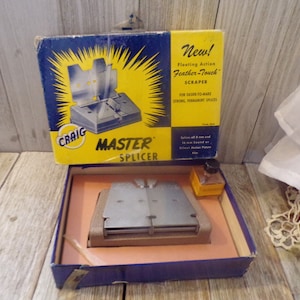 Craig Master Splicer Floating Action, Model S-3 For 8mm 16mm Sound Silent Motion Picture Film,Vintage Prop, Memories Daysgonebytreasures *y