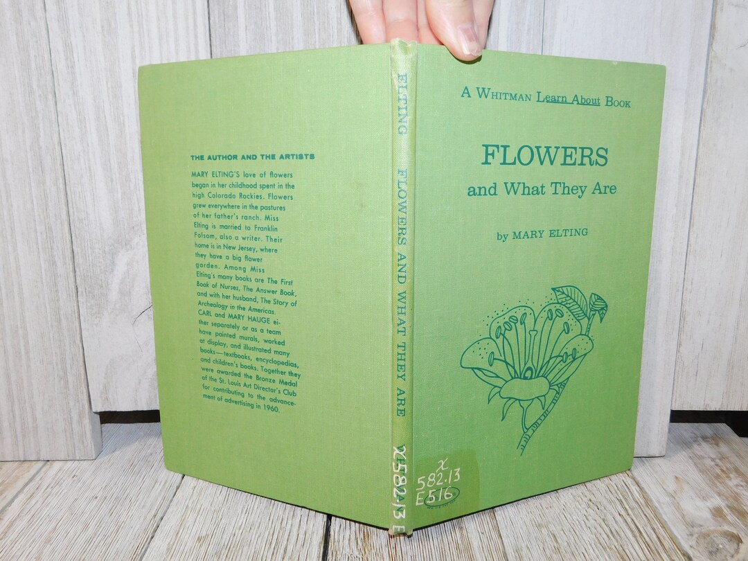Vintage Book Flowers and What They Are by Mary Elting Book Etsy