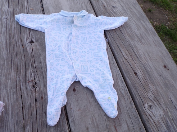 Vtg Newborn baby Boy Sleeper , Newborn Sleeper, V… - image 1